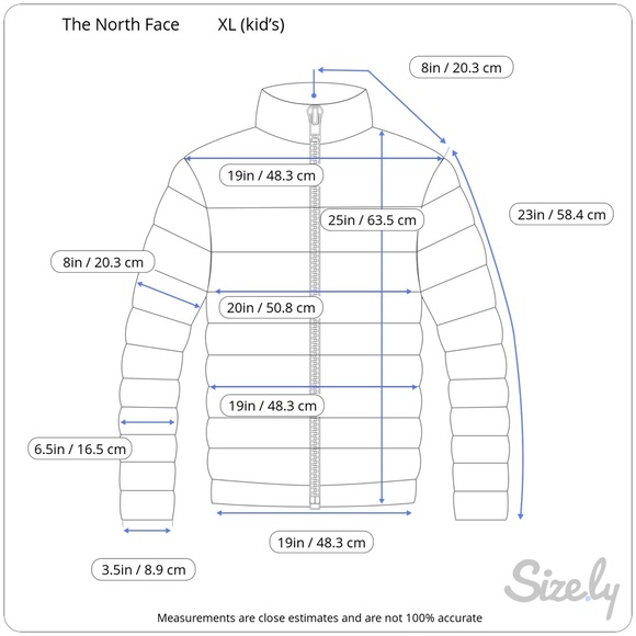 North Face Hyvent Rain Jacket - Blue - Girl’s XL - Picture 6 of 7